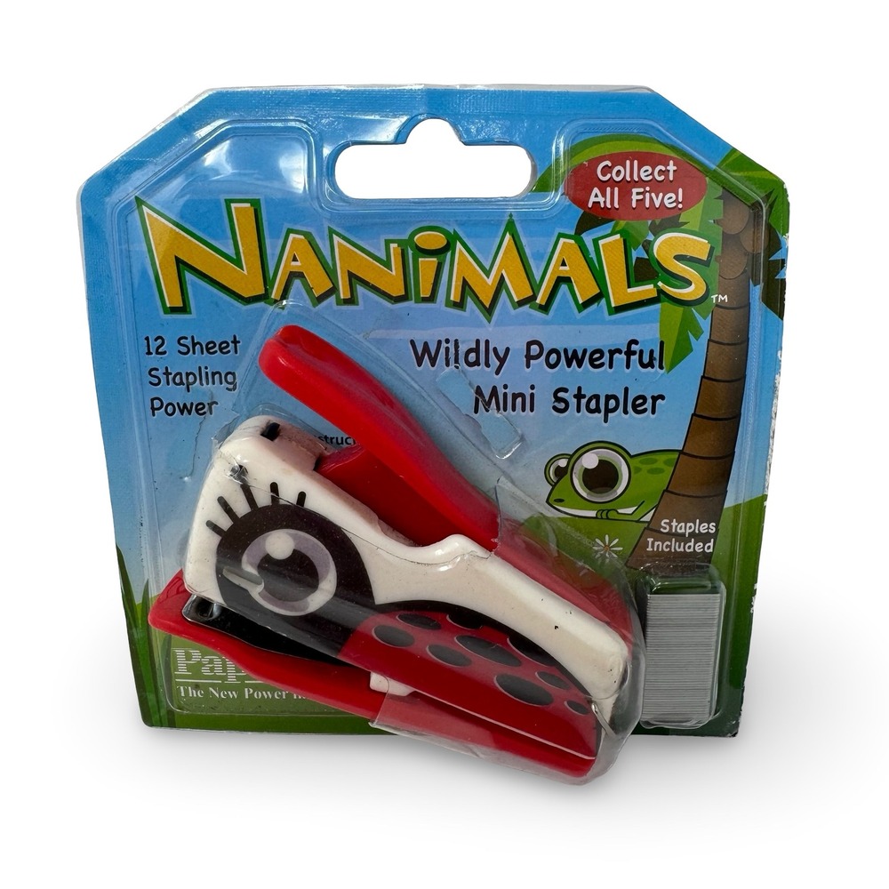 PaperPro Nanimals Mini Stapler "Dotty" kids ladybug stapler 12 Sheet Standard